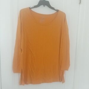 women 3x golden yellow long sleeve tee